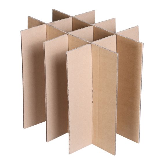 Vakverdeling 4x3 dubbele golf bruin 