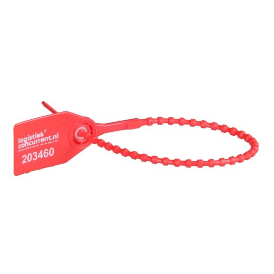 Aantrekverzegeling Quickseal 300 met opdruk - Rood NL