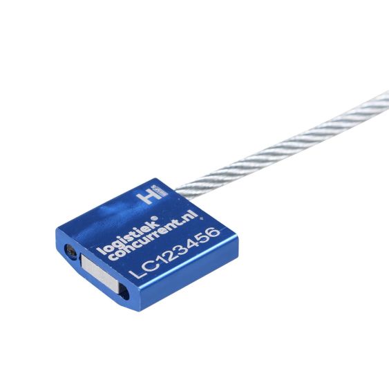 Cableseal aluminium huis Ø3,5 x 300 mm - Met opdruk Blauw NL