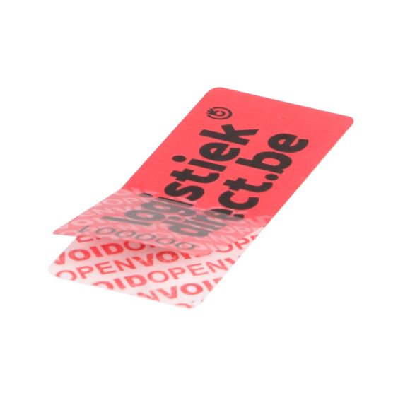 Security Label Full Transfer 78x30 mm Rood - Gepersonaliseerd
