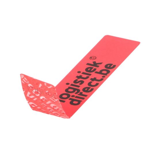 Security Label No Transfer 100x20 mm Rood - Gepersonaliseerd