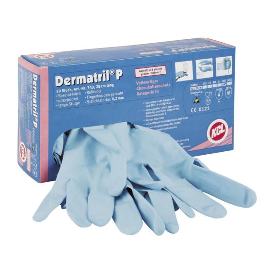 Werkhandschoen KCL Dermatril P nitril 743 - Maat 9