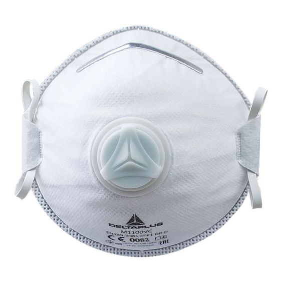 Stofmasker Wegwerp Deltaplus M1100 FFP1 Ventiel - Doos 10 stuks