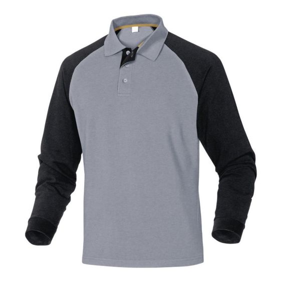 Werkpolo Deltaplus Turino Lange Mouw Grijs