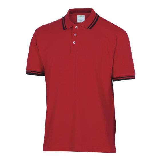 Werkpolo Deltaplus Agra Korte Mouw Rood