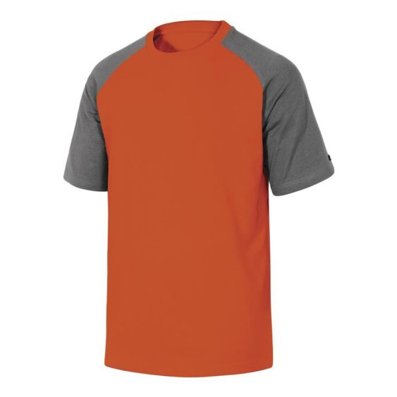 Werkshirt Deltaplus Genoa Oranje Grijs