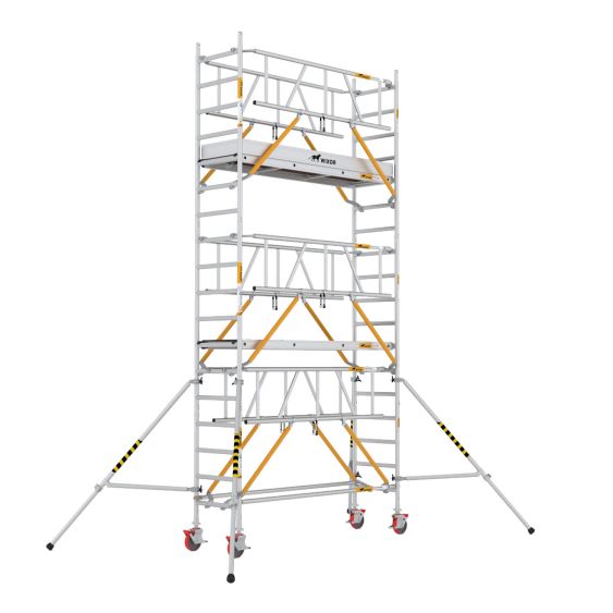 Rolsteiger 250x75 cm met Veiligheidsvoorloopleuningen - 6 meter werkhoogte
