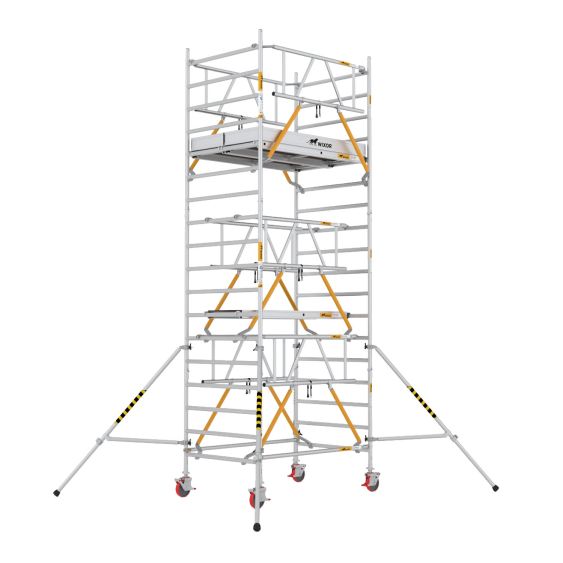 Rolsteiger 190x135 cm met Veiligheidsvoorloopleuningen - 6 meter werkhoogte