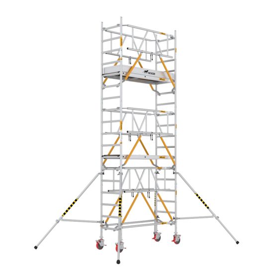 Rolsteiger 190x75 cm met Veiligheidsvoorloopleuningen - 6 meter werkhoogte