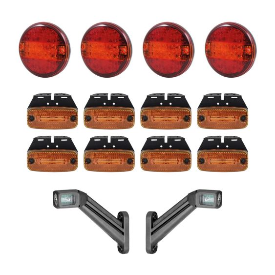 LED Verlichtingsset Hella voor Trailer Achterlicht Plat