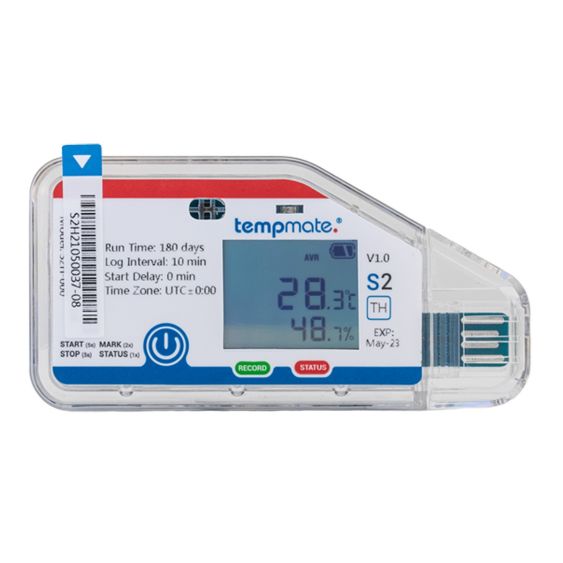 Datalogger Tempmate S2 TH Temp/Lichtdetectie/Luchtvochtigheid - 20 stuks