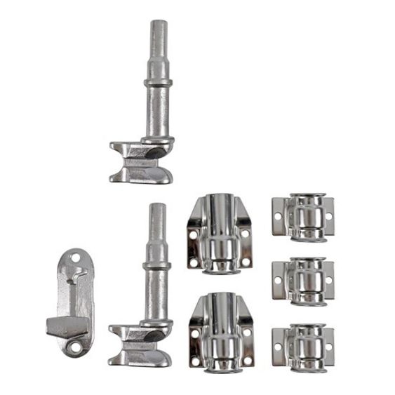 Onderdelenset RVS voor PVC Deuromranding Ø27 mm
