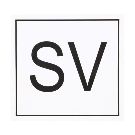 ADR Sticker SV Safety Valve 250x250 mm