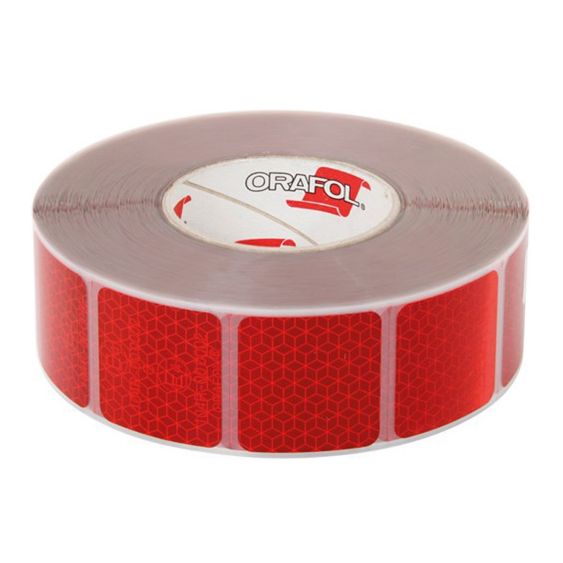 Reflecterende Tape Rood 50 mm x 50 m Zacht Gesegmenteerd