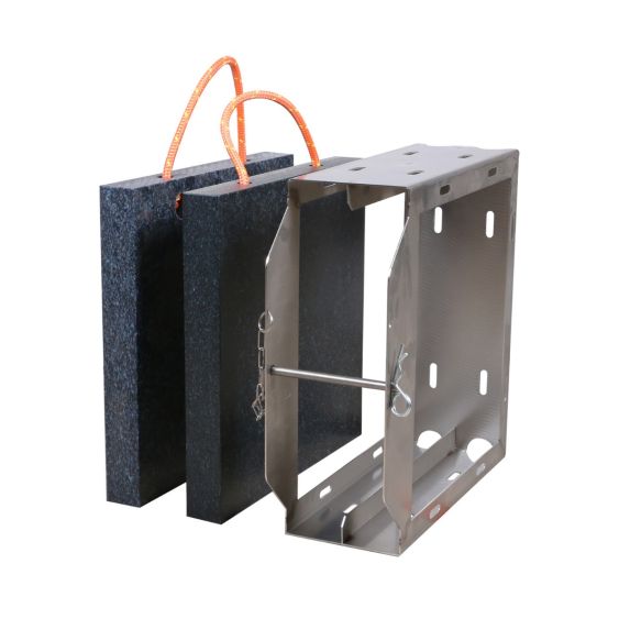 Stempelplaat Set Tilbox 2x 400x400x50 mm met Houder