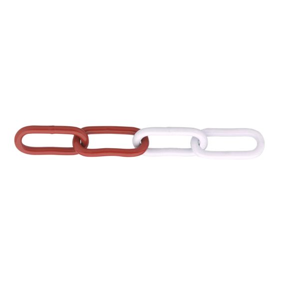 Afzetketting Rood/Wit Dulimex Verzinkt 6 mm