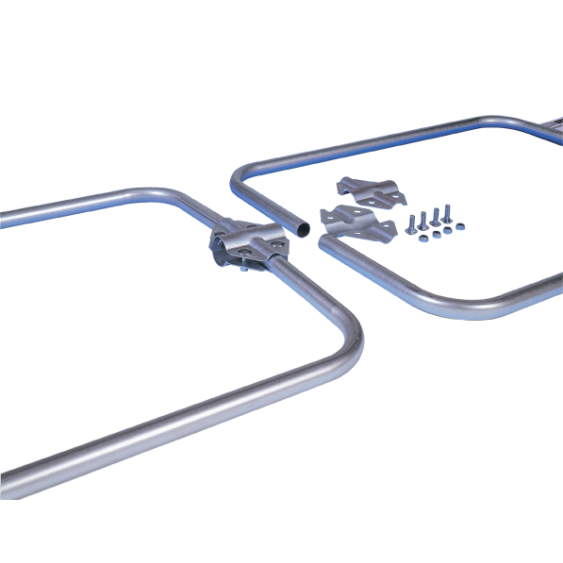 Stalen beugelset ladingstang Ø42 mm.