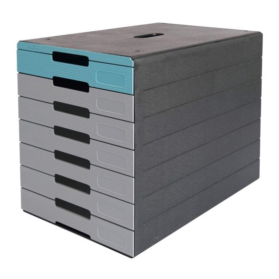 Ladebox Durable Idealbox Pro Blauw met 7 Lades