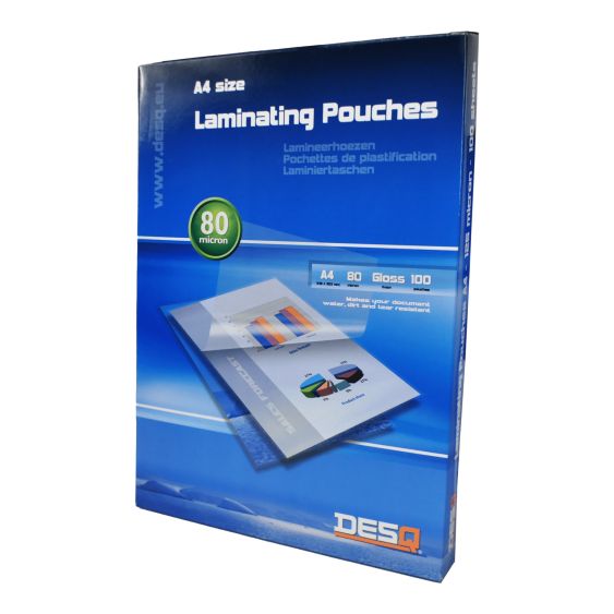Lamineerhoes Glanzend A4 80 Micron DESQ - 100 stuks