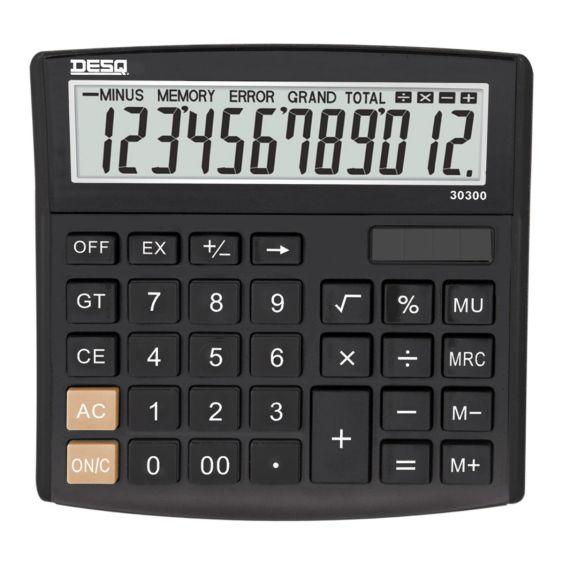 Rekenmachine L Zwart Desq