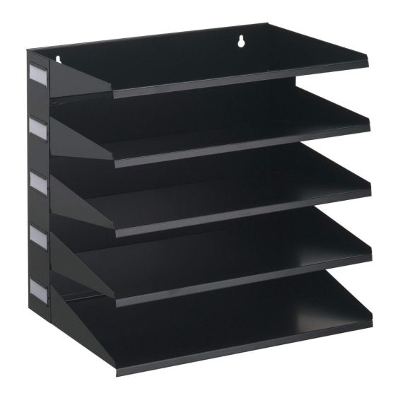 Sorteerrek 5 Vakken A4 Zwart