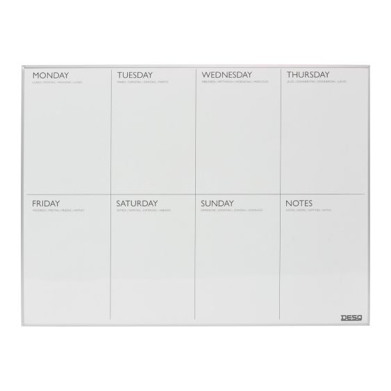 Weekplanner Dun Desq 45x60 cm
