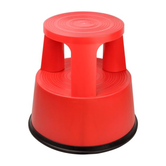 Opstapkruk op Wielen Kunststof Desq Rood
