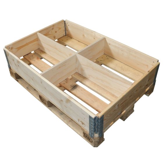 Vakverdelers in opzetranden, 4 vlakken