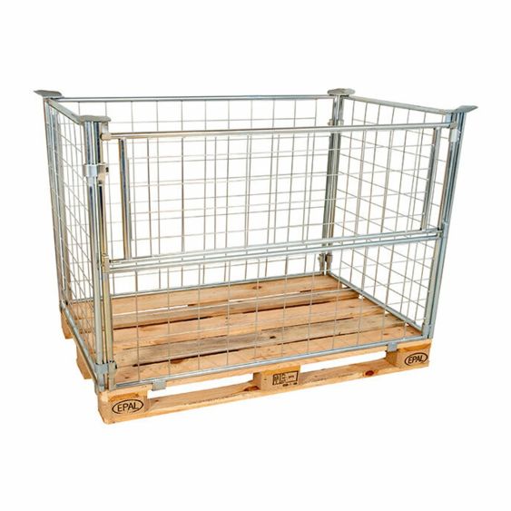 Verzinkte Opzetrand 80x120x80 cm met half klaphek