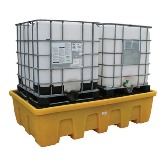 Kunststof IBC Lekbak 1200 Liter voor 2 IBC's  2260x1470x580 mm