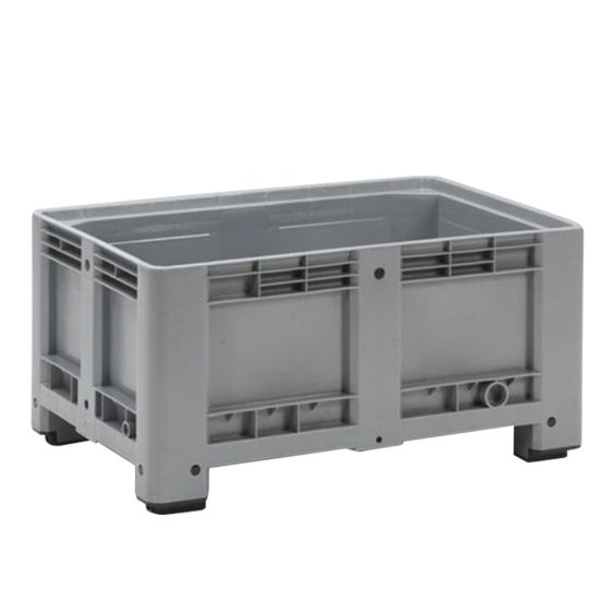 Kunststof Palletbox Grijs 1200 x 800 x 580 mm 4 poten - 333 liter