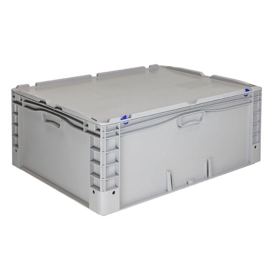 Euronorm Bak met Deksel 800x600x335 mm Grijs 