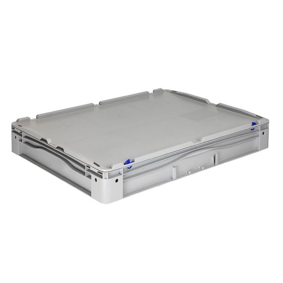 Euronorm Bak met Deksel 800x600x135 mm Grijs 