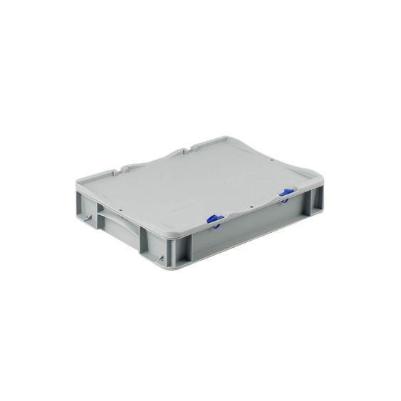 Euronorm Bak met Deksel 400x300x85 mm Grijs