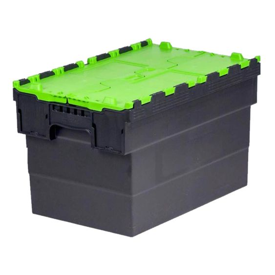 Distributiebak Zwart/Groen 55 liter 600x400x320 mm