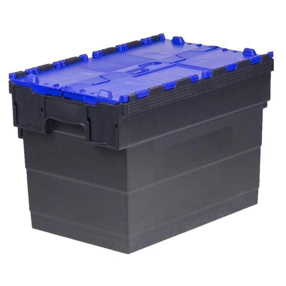 Distributiebak Zwart/Blauw 72 liter 600x400x416 mm