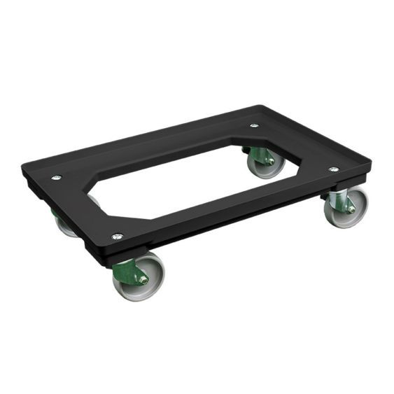 Transportroller 60x40 cm 240 kg Dolly Open Zwart