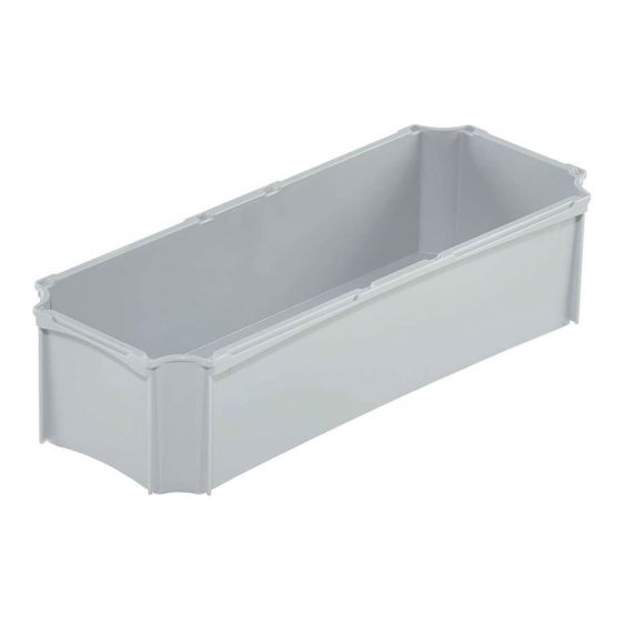 Basicline Inzetbak 1/4 Lang Grijs 355 x 138 x 85 mm