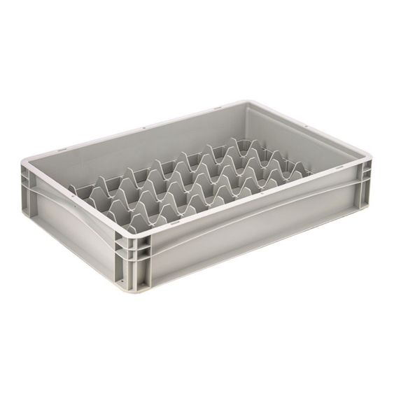 Glazenbak Euronorm 600x400x120 mm 40 vakken