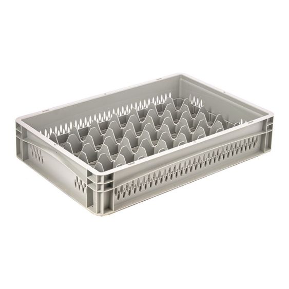 Glazenkrat Euronorm 600x400x120 mm 40 vakken