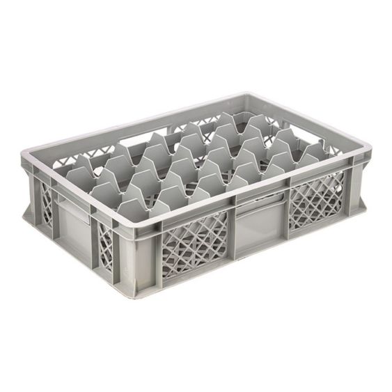 Glazenkrat Euronorm 600x400x150 mm 24 vakken