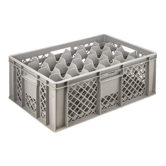 Glazenkrat Euronorm 600x400x240 mm 24 vakken
