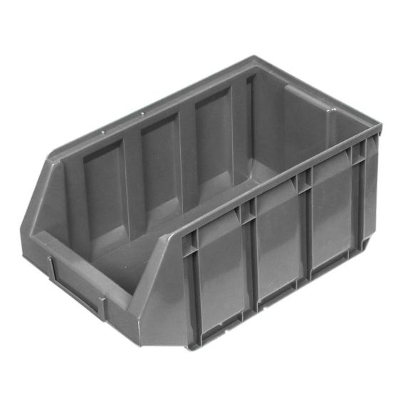 Magazijnbak stapelbaar 12 liter grijs