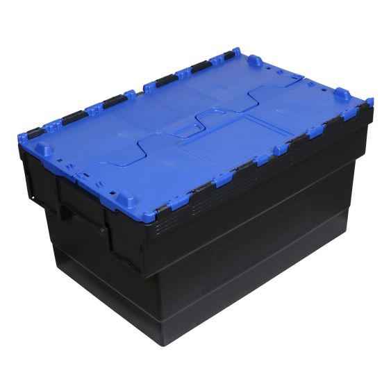 Distributiebak zwart/blauw 600 x 400 x 320 mm