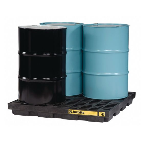 Modulaire Kunststof Lekbak EcoPolyBlend 186 Liter voor 4 Drums
