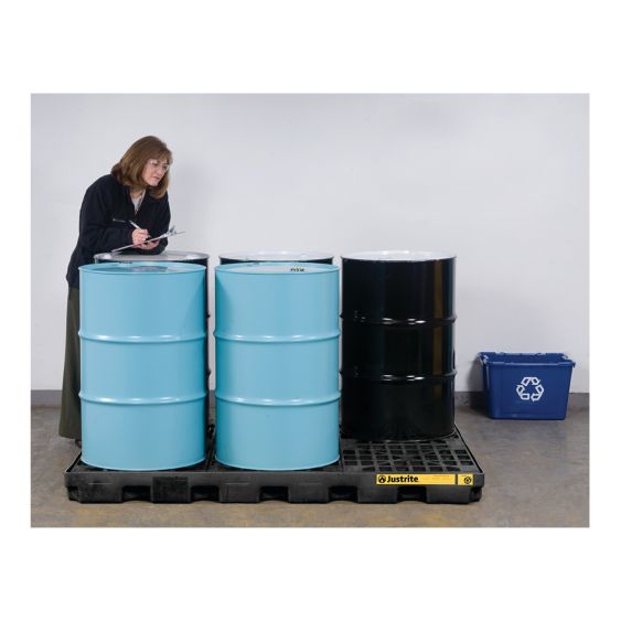 Modulaire Kunststof Lekbak EcoPolyBlend 276 Liter voor 6 Drums