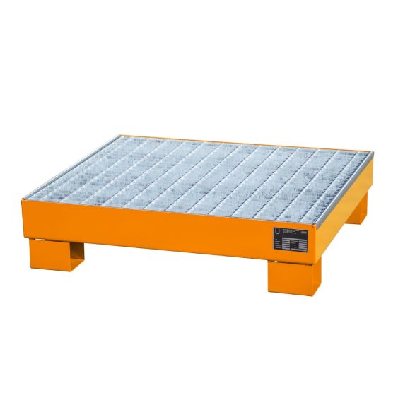 Stalen Vaten Lekbak Bauer Oranje 910x800x225 mm 81 Liter