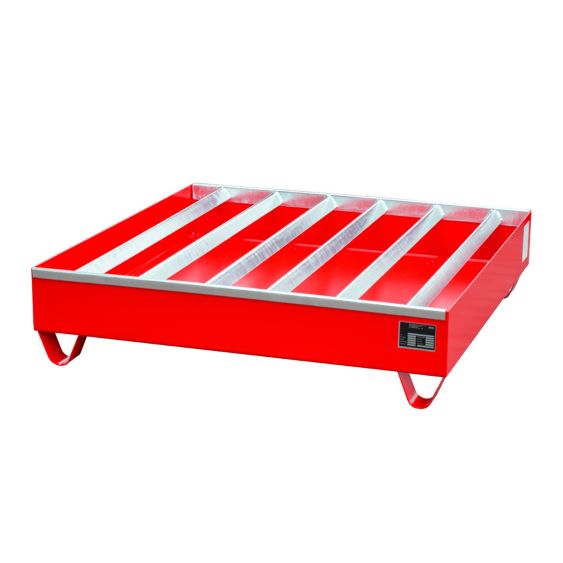 Stalen Vaten Lekbak Bauer PWE Rood 1200x1200x285 mm 259 L