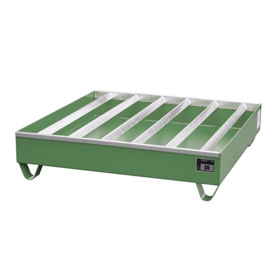 Stalen Vaten Lekbak Bauer PWE Groen 1200x1200x285 mm 259 L