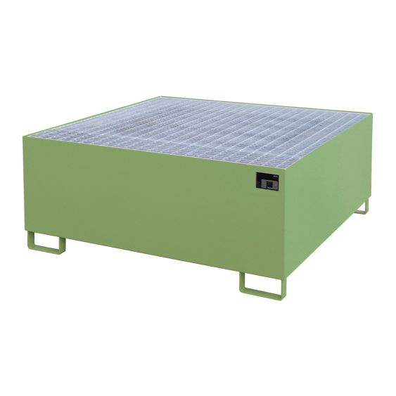 Stalen IBC Lekbak Bauer Groen 1460x1460x620 mm 1100 Liter